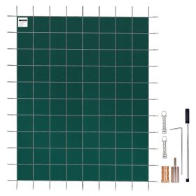 Pool Safety Cover Fits 20 x 38 ft Rectangle Inground Safety Pool Cover Green Mesh Solid Pool Safety Cover for Swimming Pool Winter Safety Cover