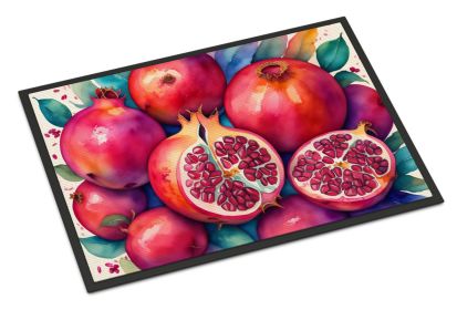 NEW Colorful Pomegranates Doormat Front Door Mat Indoor Outdoor Rugs for Entryway, Non Slip Washable Low Pile, 18H X 27W