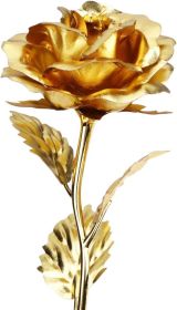 Artificial Purple Rose Flower Gifts for Mothers Day Mom Gifts, Purple Eternity Rose Glass Forever Flowers for Mom from Daughter Mother's Day (Color: Gold Rose Flower)